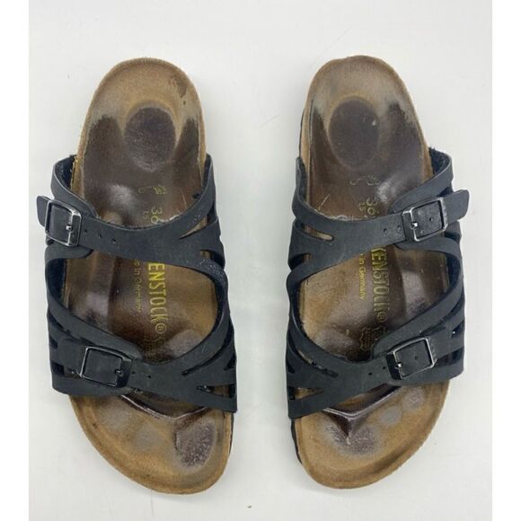 BIRKENSTOCK Granada Soft Footbed Black Leather 36 - Picture 1 of 5